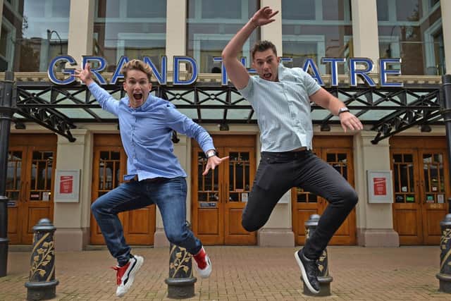 AJ and Curtis Pritchard visited Wolverhampton Grand Theatre where they will be starring in Cinderella later on this year