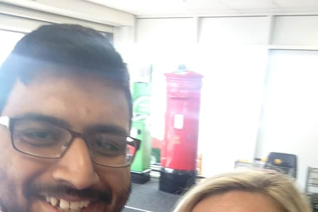 Lisa Potts when she bumped into Ahmed Malik in the supermarket, 20 years after she saved his life
