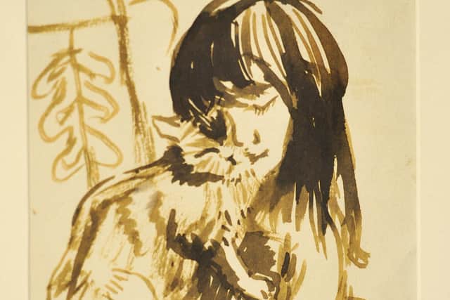 Yasmin's drawing of Cleo, when she was about eight years old