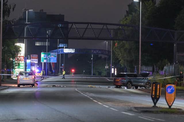 The scene of the crash in West Bromwich. Photo: SnapperSK.