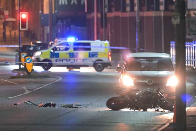 The scene of the crash in West Bromwich. Photo: SnapperSK.