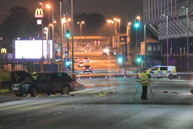 The scene of the crash in West Bromwich. Photo: SnapperSK.