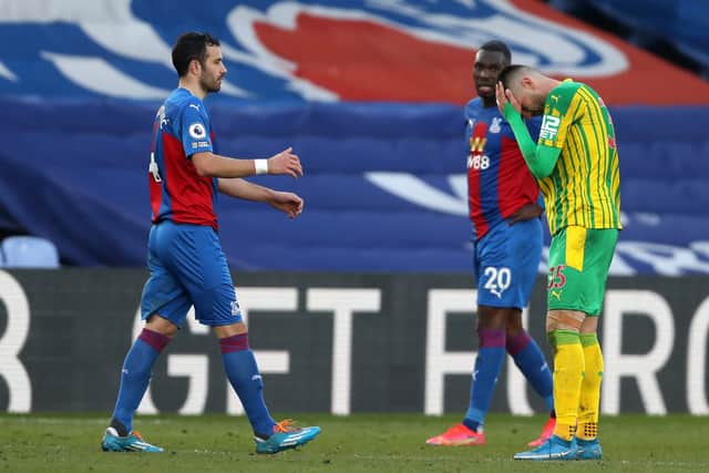 Okay Yokuslu of West Bromwich Albion reacts at the final whistle to the 1-0 defeat. (AMA)