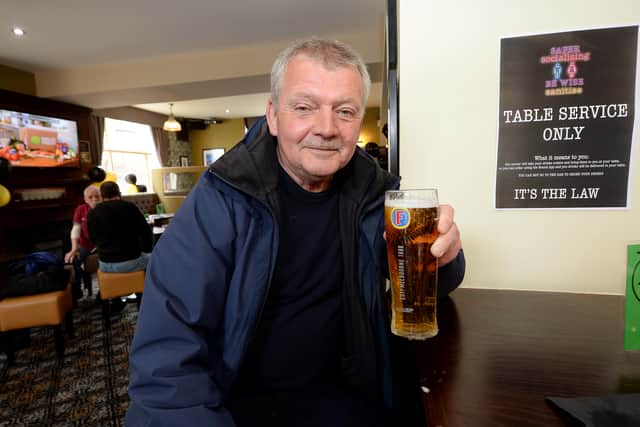Pete Bentley was one of many enjoying a cold beer in the Billy Wright