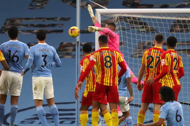 Sam Johnstone of West Bromwich Albion makes a save. (AMA)
