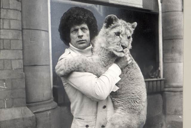 Lew Foley brought his lion cub to Sandwell Council's offices