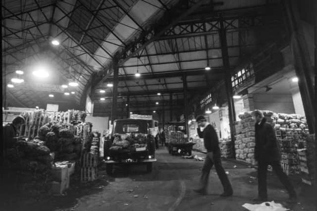 The market was busy during the early hours of the morning