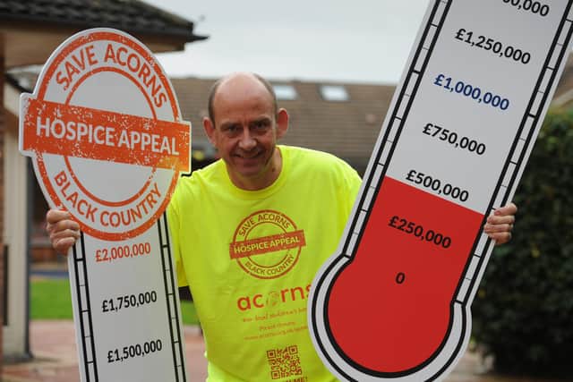 Chief executive Toby Porter showing how much the campaign had raised in November 2019.