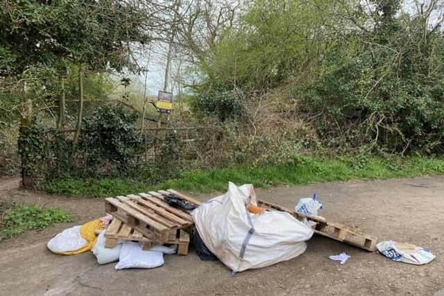 Fly-tipping in Dunstall Lane, Lichfield