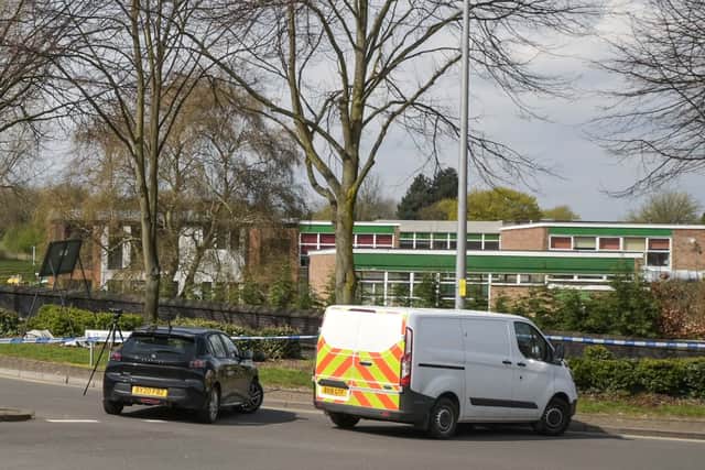 The police cordon next to Nelson Primary School. Photo: SnapperSK