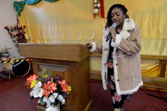 Blessing Chitapa in the Cornerstone Fellowship International church, West Bromwich