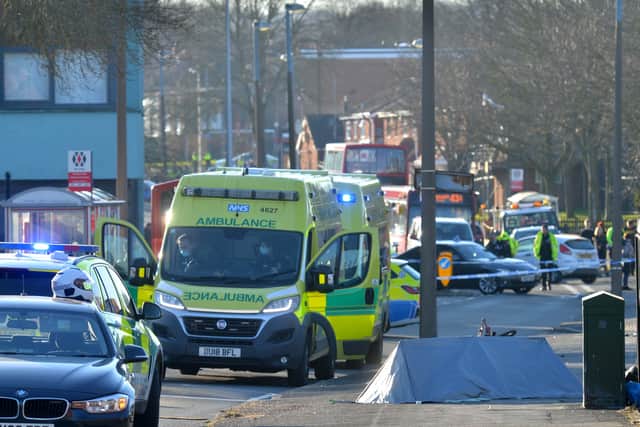 Paramedics dealing with the hit-and-run were then sent to help the stabbing victim