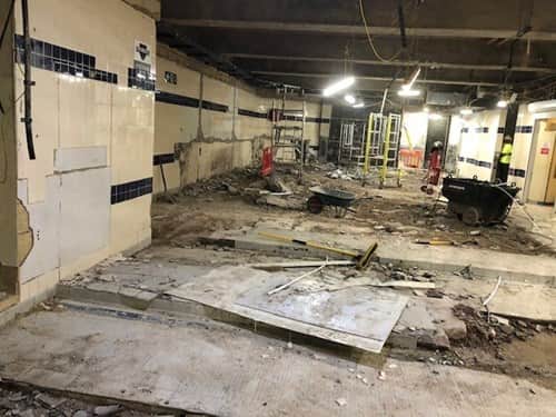 Work is progressing well on the revamp of the changing rooms at Crystal