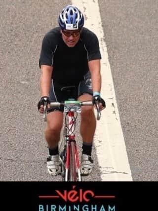 Keen cyclist Gary Moore competing in Velo Birmingham. PIC: Gary Moore