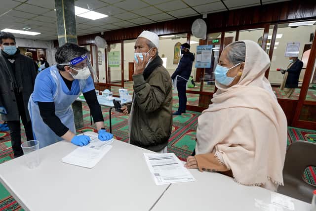 Visitors were given help with completing forms and finding their way around
