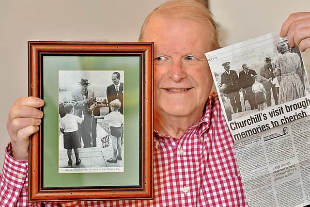 Bill Povey at his home in Worfield. He presented Winston Churchill with a cigar