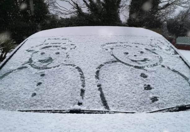 Snow in Wall Heath on Sunday morning. Photo: Jan Hart @xandrahart