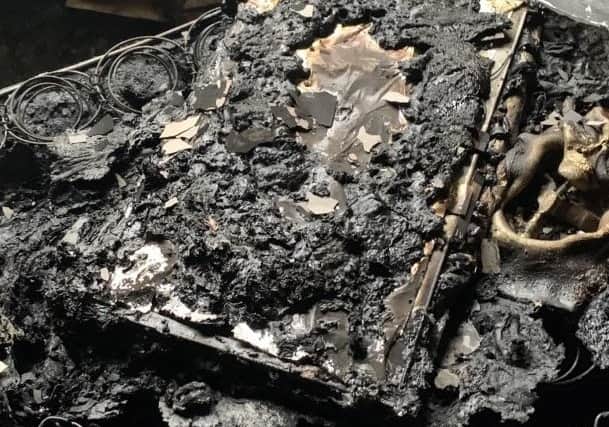 The laptop. Photo: Billesley Fire Station