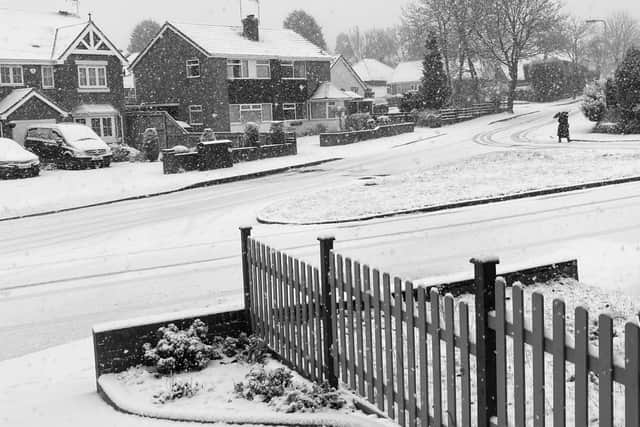 Snow in Penn, Wolverhampton, on Sunday morning. Photo: Nr Newton