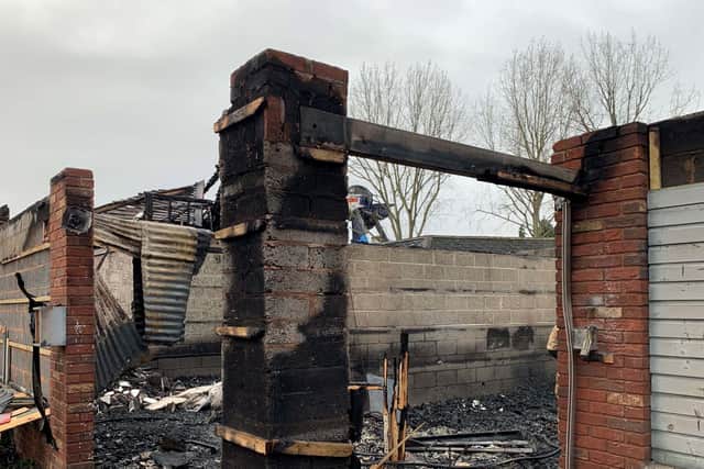 Damage at the park after the fire - photo by Drayton Manor
