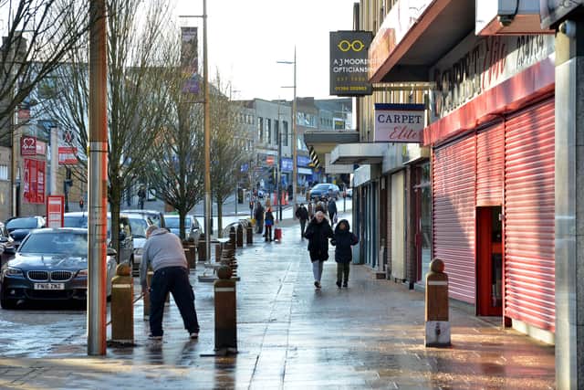 Dudley town centre during the third lockdown