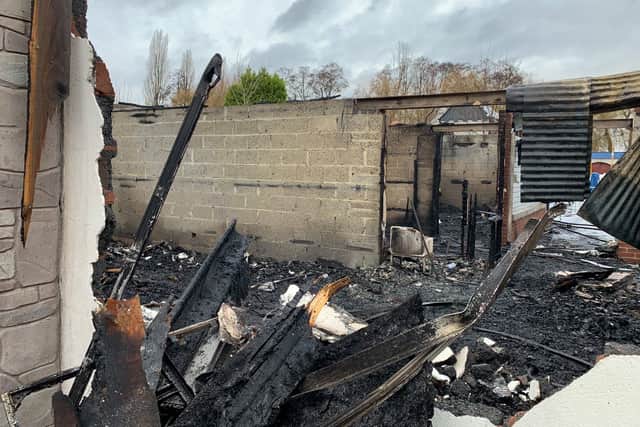 Damage at the park after the fire - photo by Drayton Manor