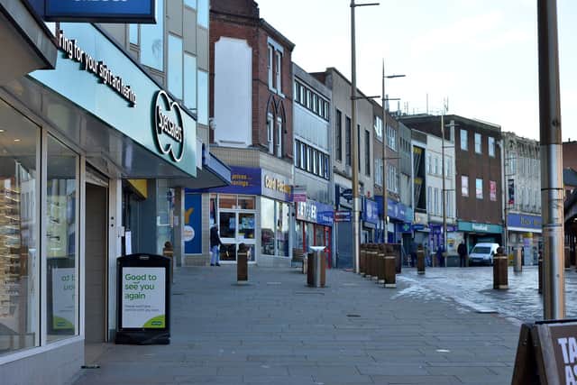 Dudley town centre during the third lockdown