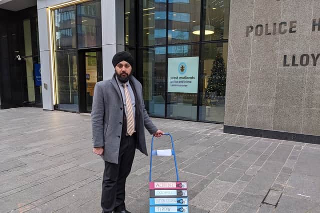 Jay Singh-Sohal presented a petition on station closures at Lloyd House