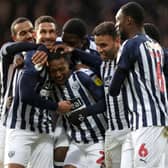 West Bromwich Albion's Kyle Edwards celebrates scoring 