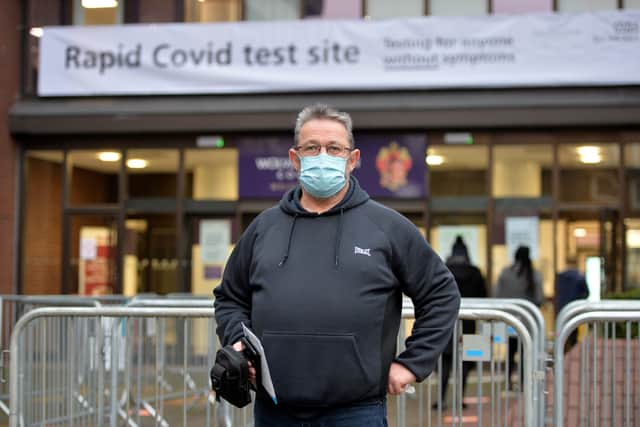 Paul Kendall, who had just taken a test at the Civic Centre