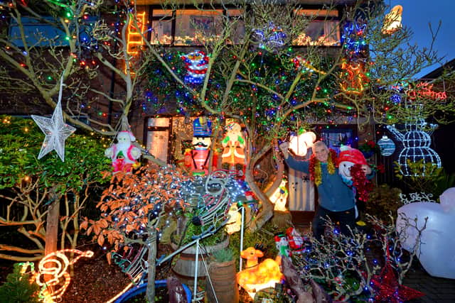 The Christmas lights display in Rushall