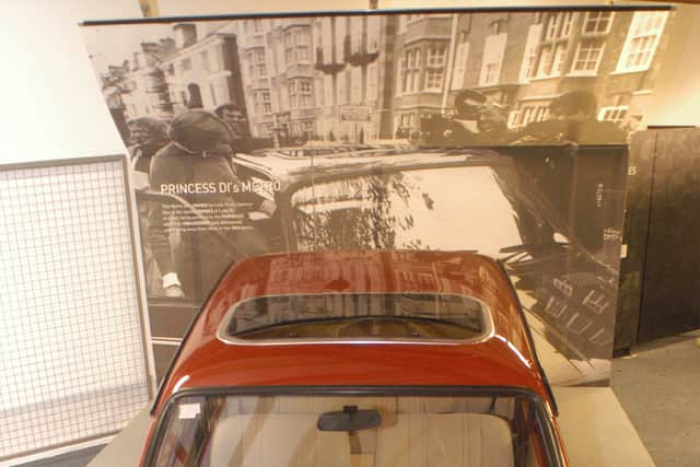 Princess Diana's Metro on display at Coventry Transport Museum