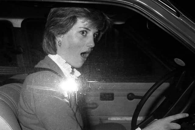 The future Princess of Wales driving her Metro in 1980