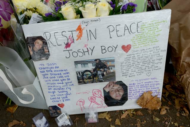 Tributes at the scene of the crash in Bromley Lane