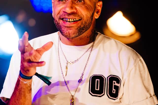 Goldie performs at Wolverhampton Civic Hall in 2017