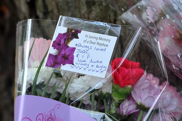 One of the tributes left at the crash scene