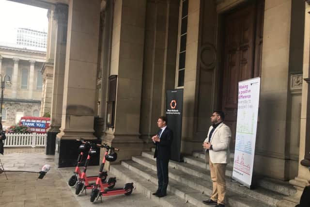 West Midlands Mayor Andy Street was at the launch outside Birmingham City Council House