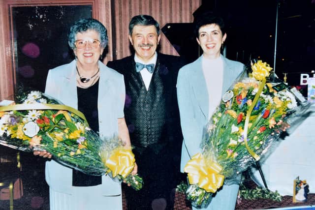 Brian, his wife Margaret and their daughter Angela around 1988