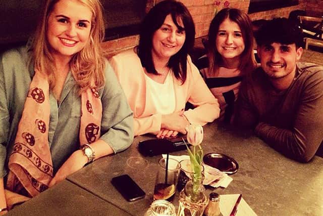 Chloe, Rosy and Conor with Sue Davey