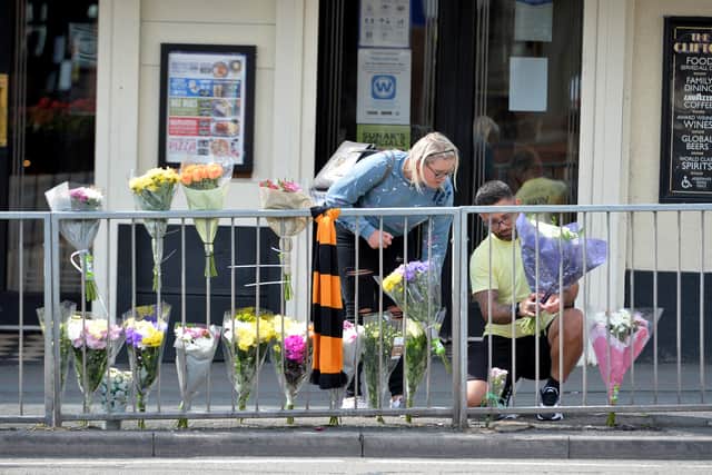 Tributes left to Reece Cox in Sedgley