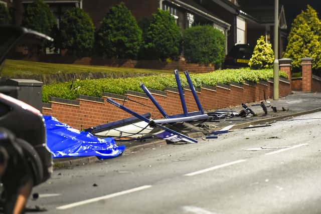 The aftermath of the crash in Sedgley. Photo: SnapperSK