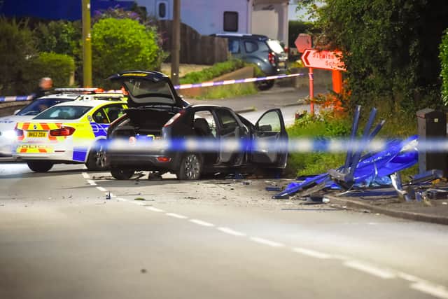 The aftermath of the crash in Sedgley. Photo: SnapperSK