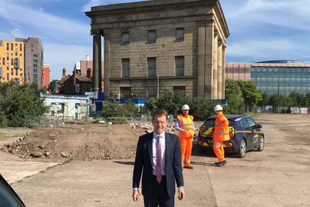 West Midlands Mayor Andy Street at the future site of the Curzon Street HS2 station. Credit: Tom Dare