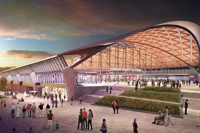 Artist' impression of the planned Curzon Street station in central Birmingham