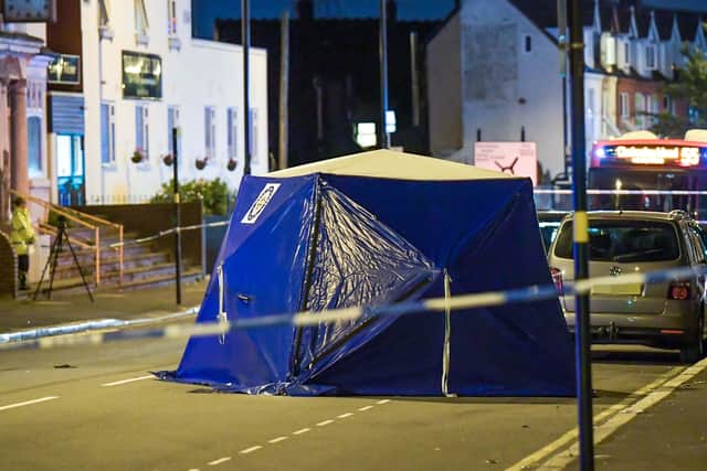 Investigators at the scene. Pic: SnapperSK