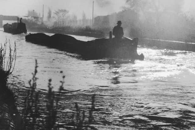A foggy morning on Tipton canal near Dudley Port in 1953. Picture: Frank Rogers.