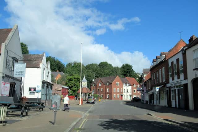 Kinver village and clock tower. (Photo: Roy Hughes, CC BY-SA 2.0 via Wikimedia Commons)