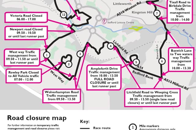 The route takes runners around Stafford and into the town centre. Photo: Freedom Leisure