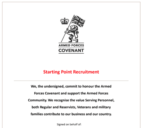 SPR's Armed Forces Covenant certificate