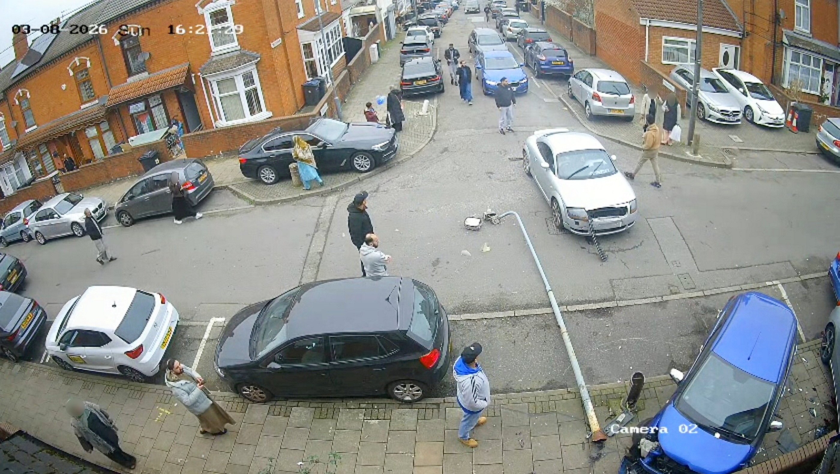 Watch: Lucky escape for Birmingham pedestrians after car smashes into ...